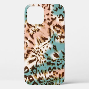 Leopard pattern illustration, animal print  iPhone 12 case