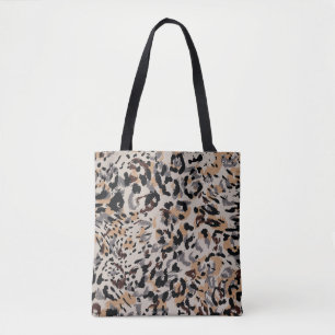 Leopard pattern, jaguar pattern, animal fur tote bag