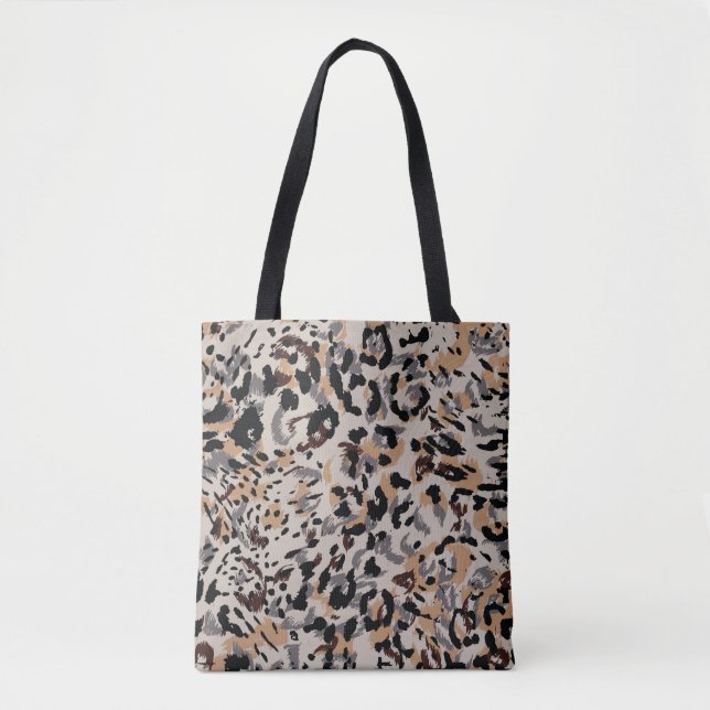 Leopard pattern, jaguar pattern, animal fur tote bag (Front)