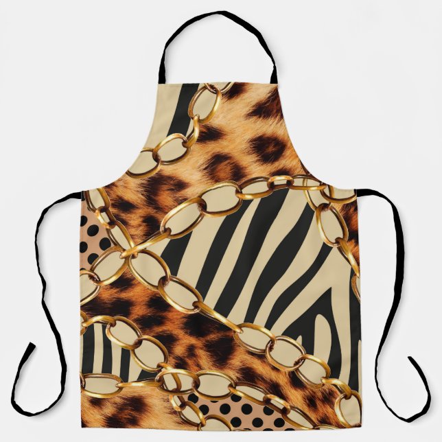 Leopard Pattern, Leopard Print, Animal print,  Apron (Front)