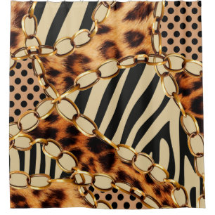 Leopard Pattern, Leopard Print, Animal print, Shower Curtain