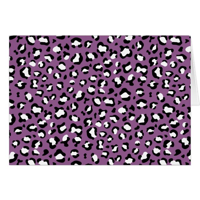 Leopard Pattern, Leopard Spots, Purple Leopard (Front Horizontal)