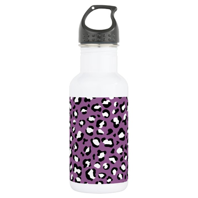 Leopard Pattern, Leopard Spots, Purple Leopard 532 Ml Water Bottle (Front)