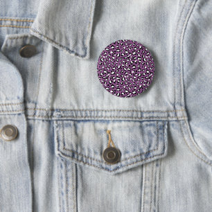 Leopard Pattern, Leopard Spots, Purple Leopard 6 Cm Round Badge
