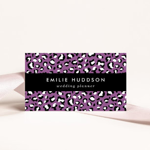 Leopard Pattern, Leopard Spots, Purple Leopard Business Card