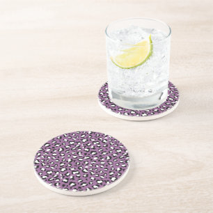 Leopard Pattern, Leopard Spots, Purple Leopard Coaster