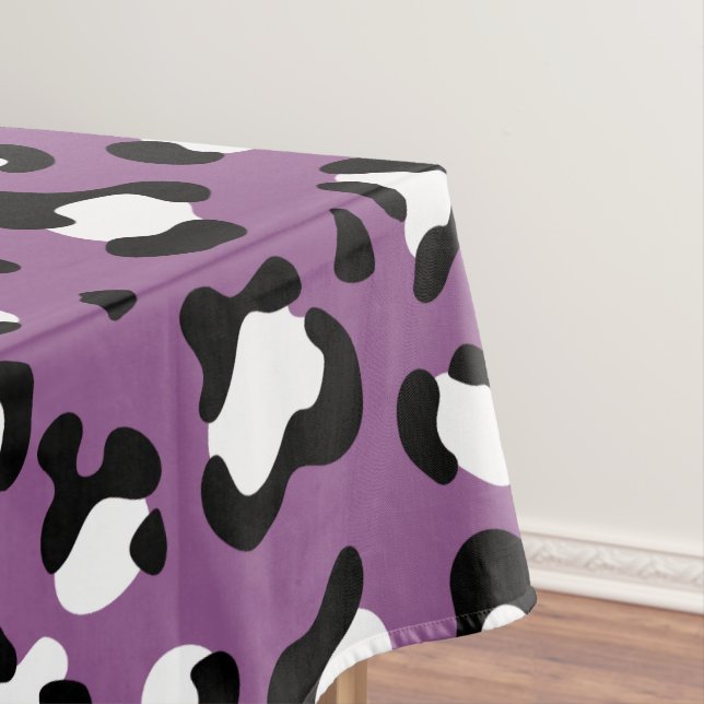 Leopard Pattern, Leopard Spots, Purple Leopard Tablecloth (In Situ)
