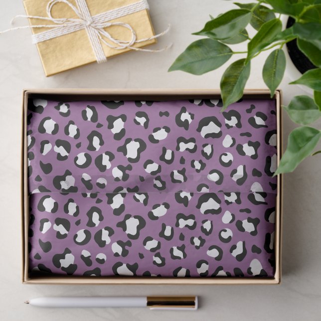 Leopard Pattern, Leopard Spots, Purple Leopard Tissue Paper (Gift)