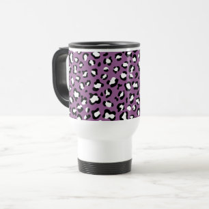 Leopard Pattern, Leopard Spots, Purple Leopard Travel Mug