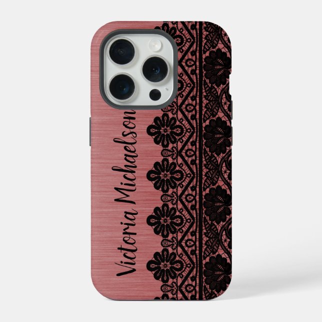 Leopard Pattern on Pink iPhone Case (Back)
