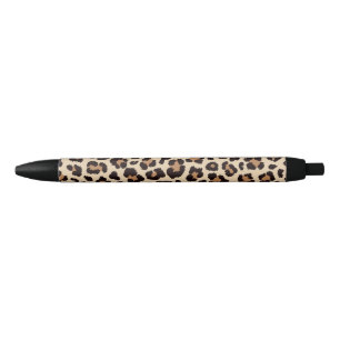 Leopard Pattern Print  Black Ink Pen
