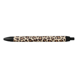 Leopard Pattern Print  Black Ink Pen