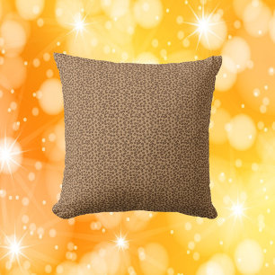 Leopard Pattern Print Brown Cushion