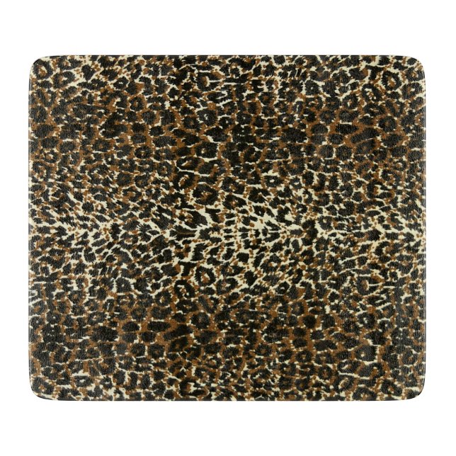 Leopard Pattern Print Cutting Board (Front)