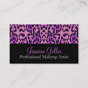 Leopard Pattern Professional Makeup Artist Business Card