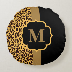 Leopard Pattern Round Cushion