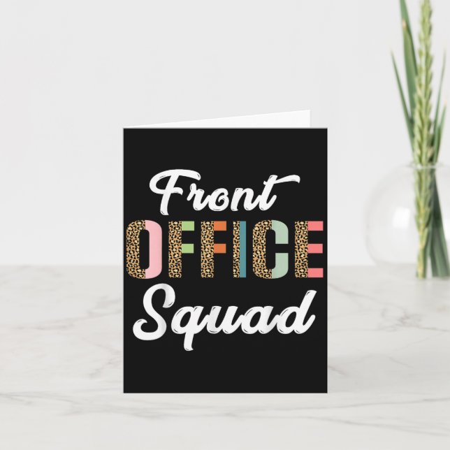 Leopard Pattern School Secretary Admin Front Offic Card (Front)
