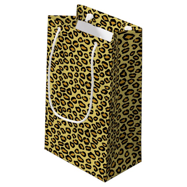 Leopard Pattern Small Gift Bag (Back Angled)