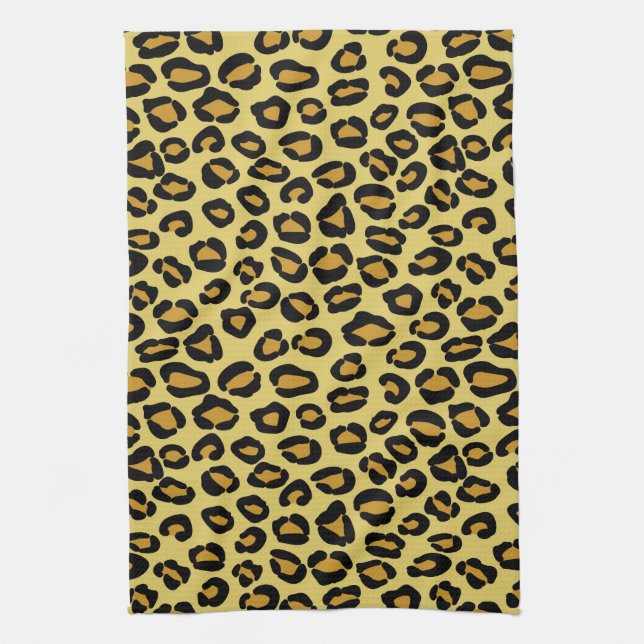 Leopard Pattern Tea Towel (Vertical)