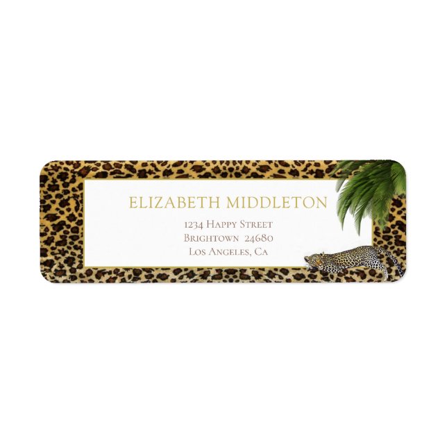 Leopard Pattern Wild Tropical Monogram (Front)