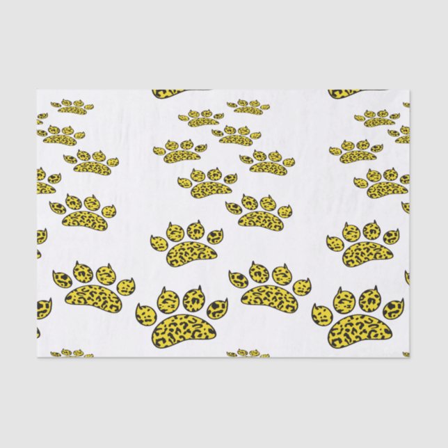 Leopard Paw Print Tissue Paper (Front)