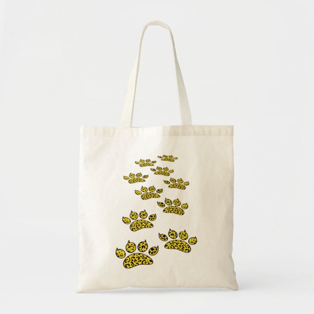 Leopard Paw Print Tote Bag (Front)