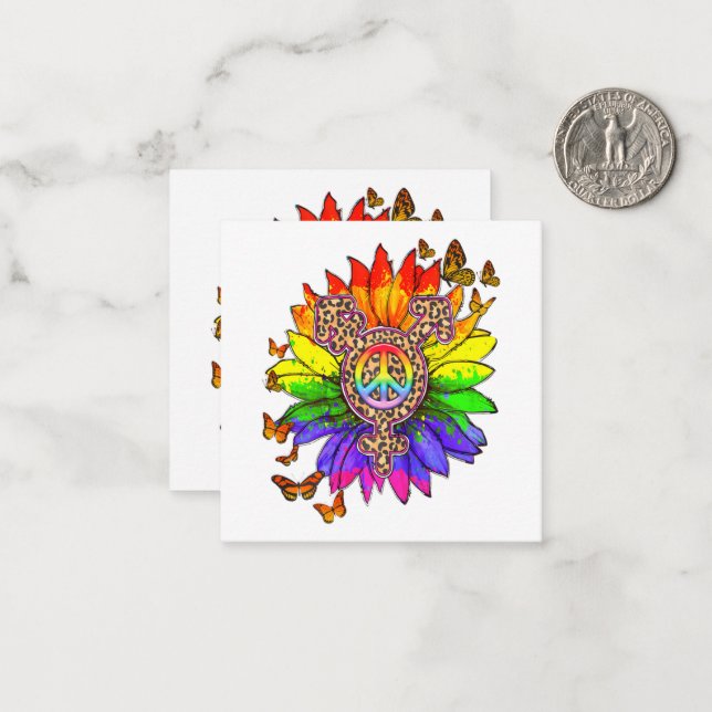 Leopard Pe Sign LGBT Pride Month Card (Front/Back In Situ)