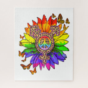 Leopard Pe Sign LGBT Pride Month Jigsaw Puzzle