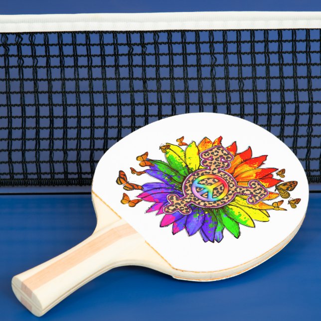 Leopard Pe Sign LGBT Pride Month Ping Pong Paddle (Insitu)