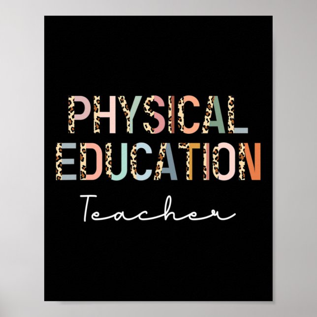 Leopard Pe Teacher Back to School Physical Educati Poster (Front)
