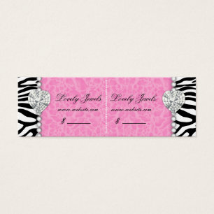 Leopard Pearl Lace Jewels Price Tag Pink Double