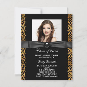 Leopard Photo Graduation Announcements