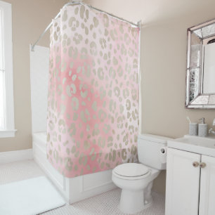Leopard Pink Pattern Shower Curtain