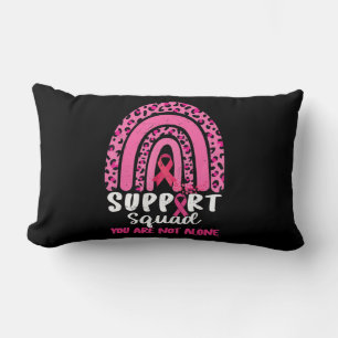 Leopard Pink Rainbow Support Squad Breast Cancer A Lumbar Cushion