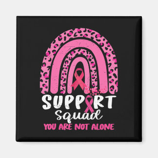 Leopard Pink Rainbow Support Squad Breast Cancer A Magnet