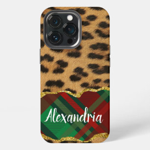 Leopard Plaid iPhone 13 Pro Case