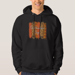 Leopard Plaid One Thankful Gigi Blessed Fall Thank Hoodie