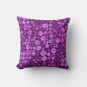 Leopard polka dots pattern Purple and Violet Cushion