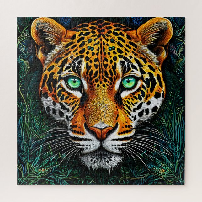 Leopard portrait jigsaw puzzle (Vertical)