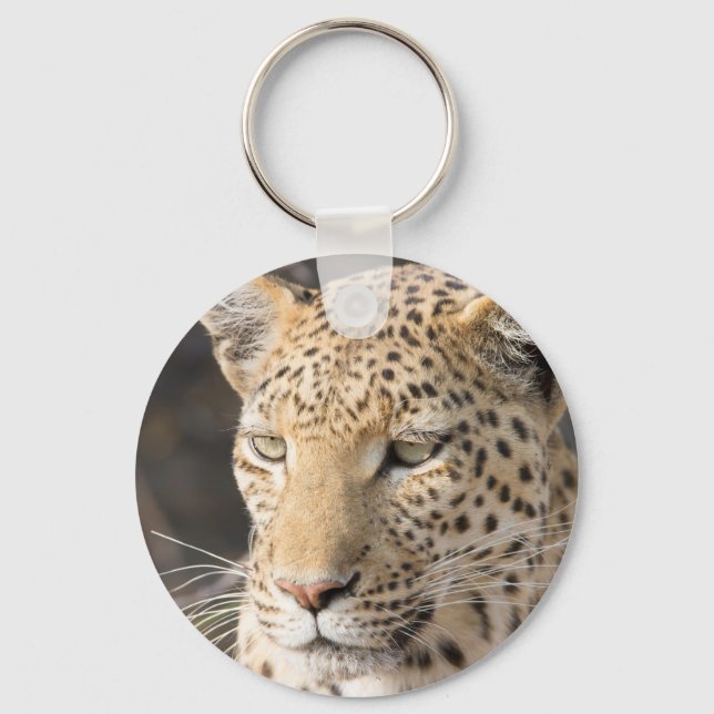 Leopard portrait key ring (Front)