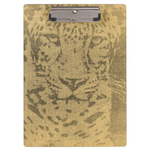 Leopard Portrait Vintage Clipboard