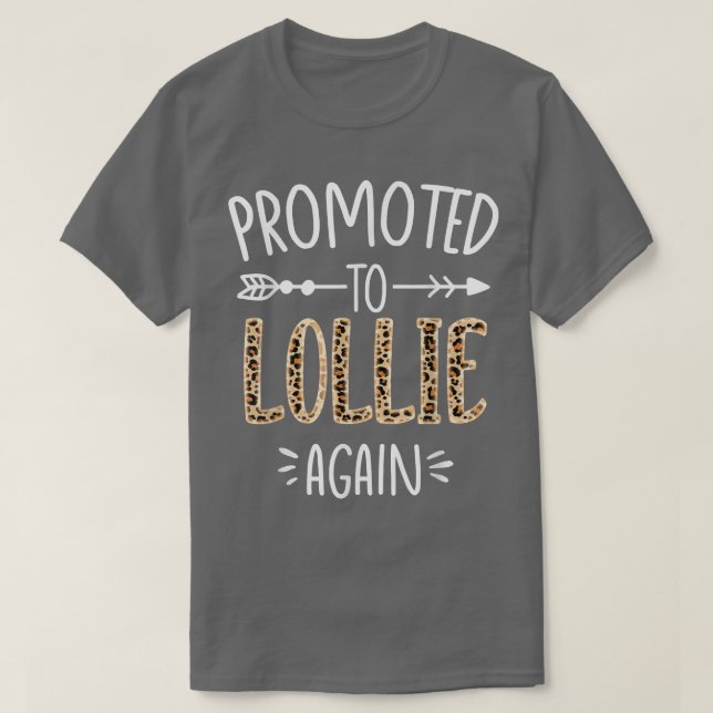Leopard Pregnancy Announcement Soon To Be Lollie A T-Shirt (Design Front)