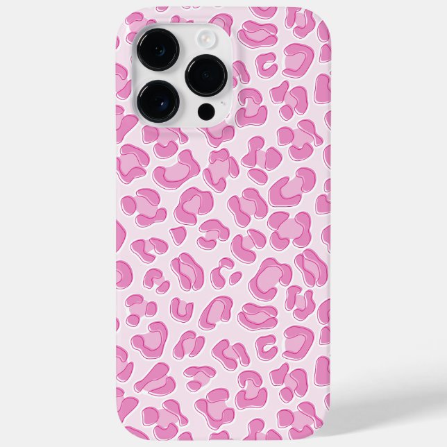 Leopard Preppy Pink Line Case-Mate iPhone Case (Back)