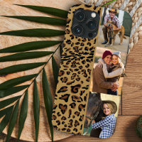 Leopard Print 3 Vertical Photo Brown