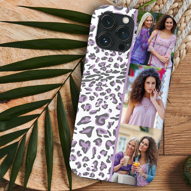Leopard Print 3 Vertical Photo Lilac Case-Mate iPhone Case (Creator Uploaded)