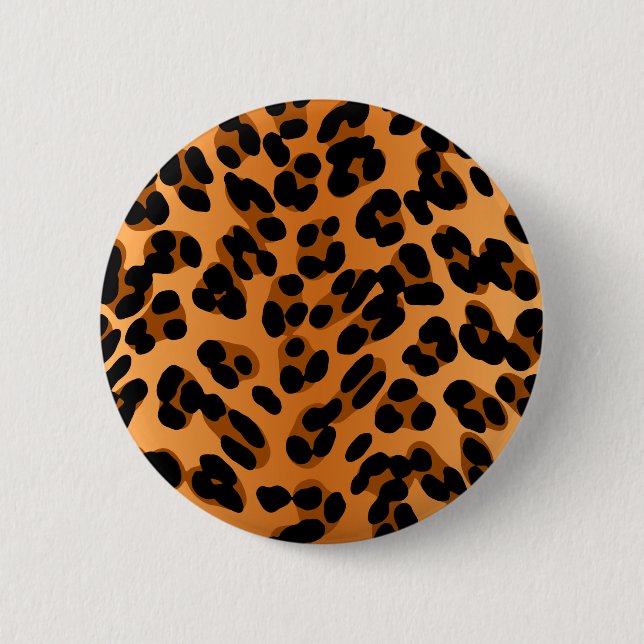 Leopard Print 6 Cm Round Badge (Front)