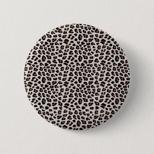 Leopard Print 6 Cm Round Badge (Front)