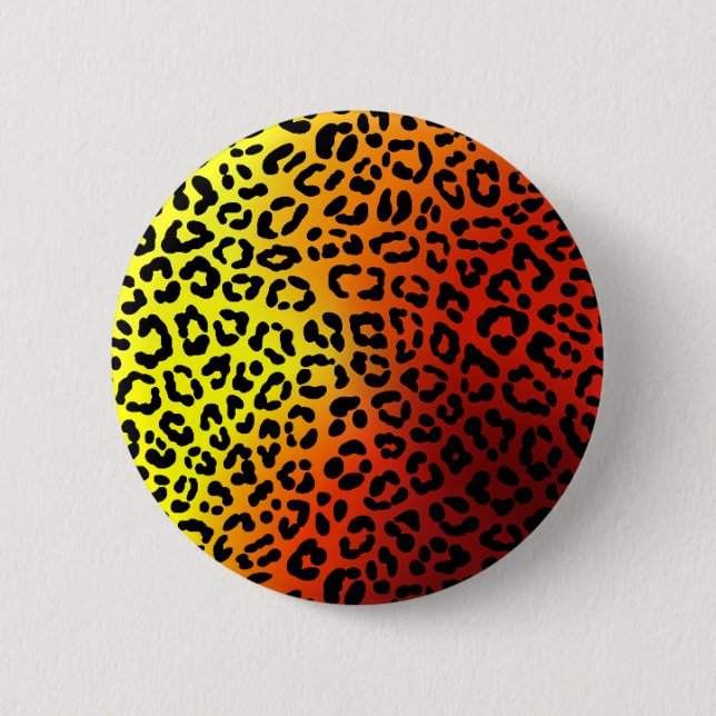 leopard print 6 cm round badge (Front)