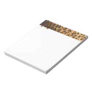 Leopard Print A monogram initials Notepad