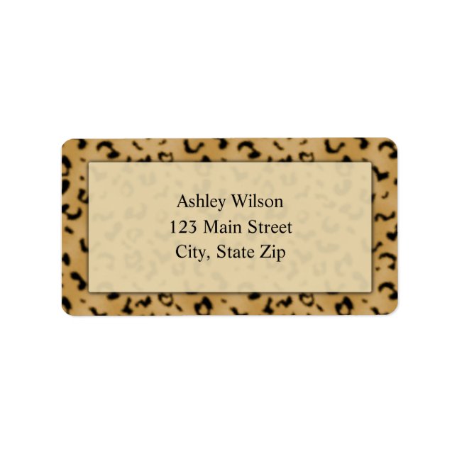 Leopard Print Address Labels (Front)
